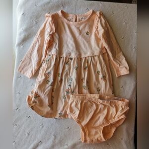 3 for $10🌸 Carter's peach floral dress 3-6 mo